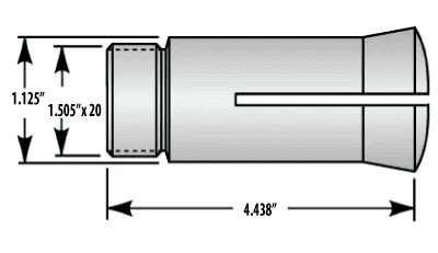 3H Collet 1/4 Round